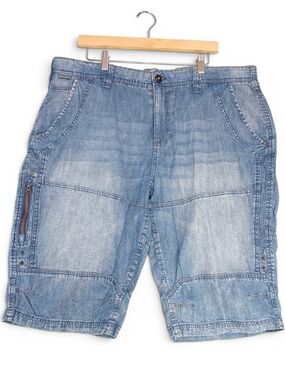 Projek Raw Y2k‎ Denim Shorts Mens 40 Light Wash Utility Skater Carpenter Jorts